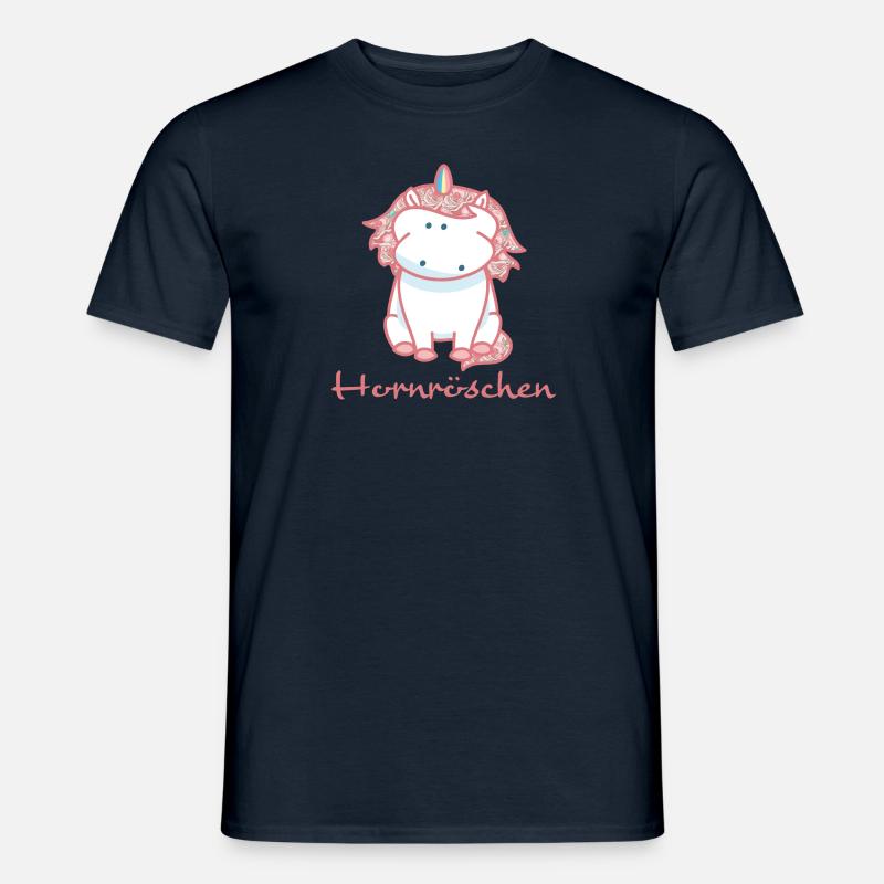 Rosen Einhorn - Männer T-Shirt - Navy