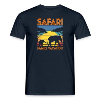 Safari Vacances en famille - T-shirt homme - marine - Devant - AI Model Male 178 light (178cm)