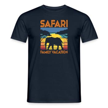 Safari Vacances en famille - T-shirt homme - marine - Devant - AI Model Male 178 light (178cm)