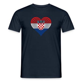Kroatien - Männer T-Shirt - Navy - Vorne - AI Model Male 178 light (178cm)