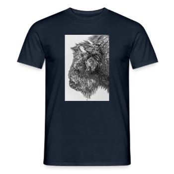 Wisent bw D4N3127 - Männer T-Shirt - Navy - Vorne - AI Model Male 178 light (178cm)