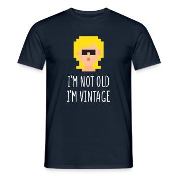 Ich bin nicht alt Ich bin Vintage - Männer T-Shirt - Navy - Vorne - AI Model Male 178 light (178cm)