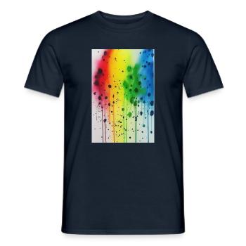 Splashes of paint - Men's T-Shirt - navy - Front - AI Model Male 178 light (178cm)