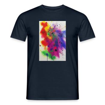Splashes of paint - Men's T-Shirt - navy - Front - AI Model Male 178 light (178cm)