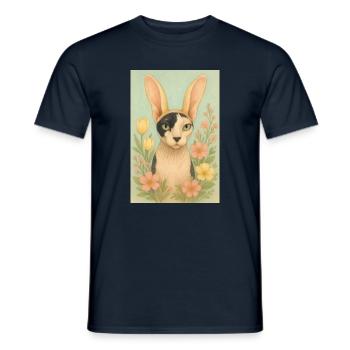 Ostersphynxkatze - Männer T-Shirt - Navy - Vorne - AI Model Male 178 light (178cm)