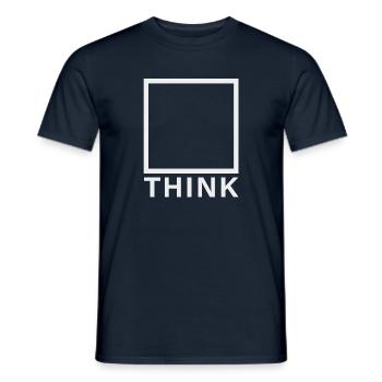 Think outside the box! The riddle T-Shirt - Men's T-Shirt - navy - Front - AI Model Male 178 light (178cm)