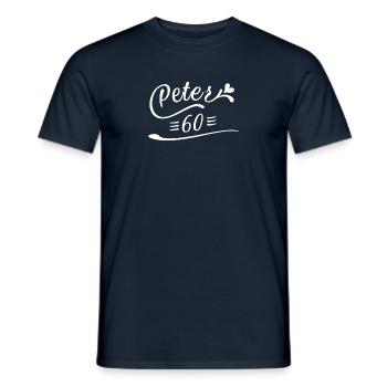 peter 60 - Men's T-Shirt - navy - Front - AI Model Male 178 light (178cm)