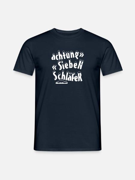 achtung siebenschläfer sieben schlaf - Männer T-Shirt - Navy