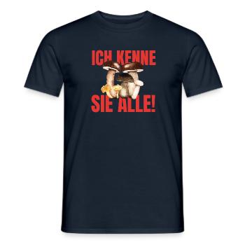 Für alle Pilzkenner und Pilz Experten! - Männer T-Shirt - Navy - Vorne - AI Model Male 178 light (178cm)