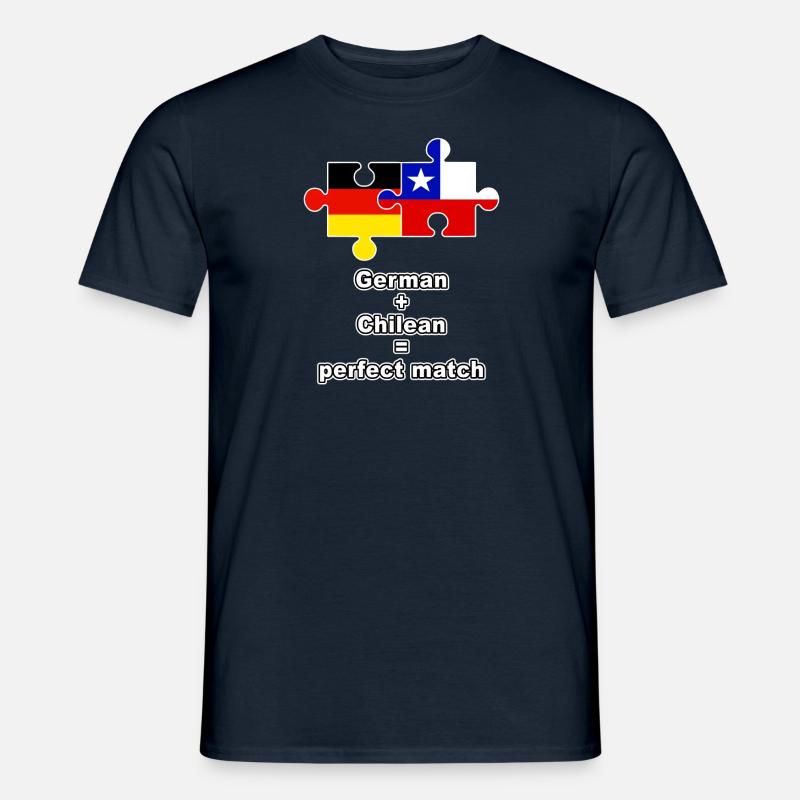 German Chilean Puzzle - Männer T-Shirt - Navy