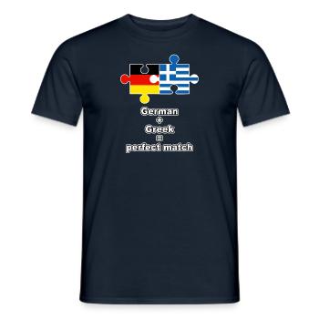 German Greek Puzzle - Men's T-Shirt - navy - Front - AI Model Male 178 light (178cm)
