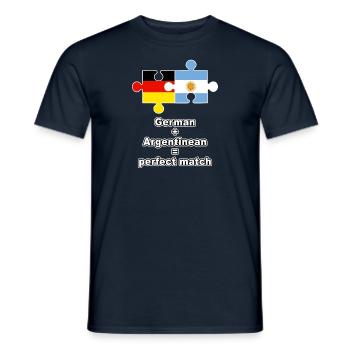 German Argentinean Puzzle - Men's T-Shirt - navy - Front - AI Model Male 178 light (178cm)