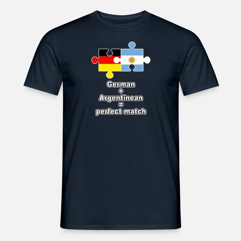 German Argentinean Puzzle - Männer T-Shirt - Navy