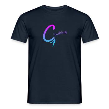 Klettern Bergsteigen - Männer T-Shirt - Navy - Vorne - AI Model Male 178 light (178cm)