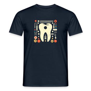 Dent drôle avec trou - cadeau parfait - T-shirt homme - marine - Devant - AI Model Male 178 light (178cm)
