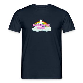 Alternative Rock Rainbow Unicorn - Men's T-Shirt - navy - Front - AI Model Male 178 light (178cm)