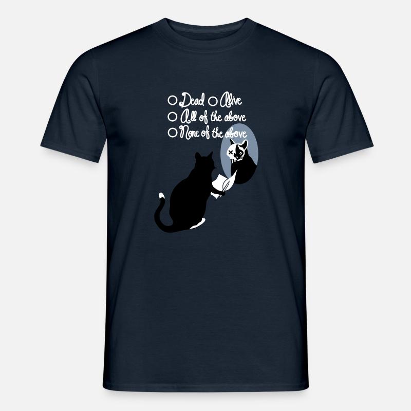 Schrödingers Katze, Fragebogen - Männer T-Shirt - Navy