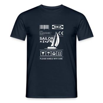 Étiquette du marin - T-shirt homme - marine - Devant - AI Model Male 178 light (178cm)