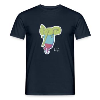 unicycle elephant 'I'll do it my way' - Men's T-Shirt - navy - Front - AI Model Male 178 light (178cm)