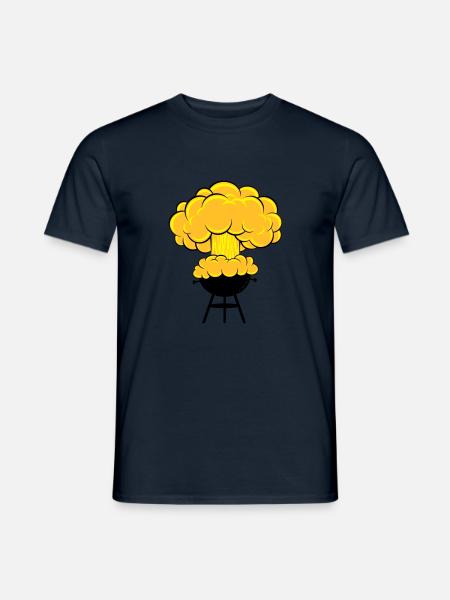 explosiver Grill - Männer T-Shirt - Navy