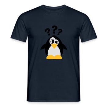 Dummer Pinguin - Männer T-Shirt - Navy - Vorne - AI Model Male 178 light (178cm)