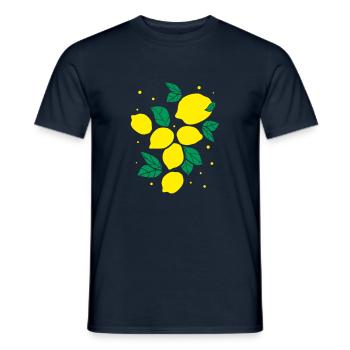 Frische Zitronenfrüchte - Männer T-Shirt - Navy - Vorne - AI Model Male 178 light (178cm)