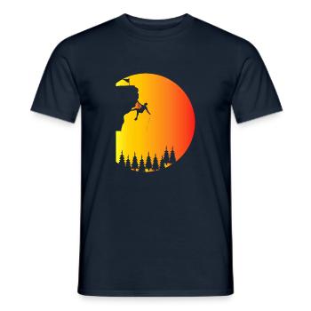 Bouldern Klettern Climbing - Männer T-Shirt - Navy - Vorne - AI Model Male 178 light (178cm)