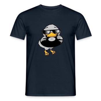 Record Party Ducklings Vinyle - T-shirt homme - marine - Devant - AI Model Male 178 light (178cm)