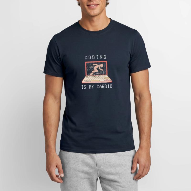 Coding is my cardio shirt for software developers Men's T-Shirt