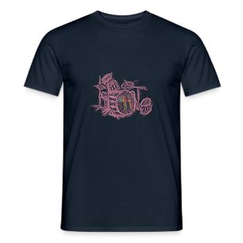 Schlagzeug/Drums - Männer T-Shirt - Navy - Vorne - AI Model Male 178 light (178cm)