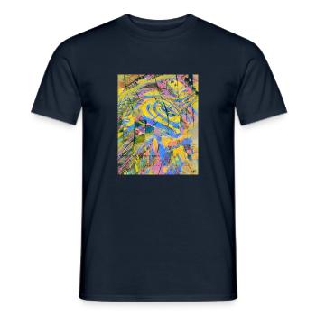 Noctis 1 abstraktes Farbdesign - Männer T-Shirt - Navy - Vorne - AI Model Male 178 light (178cm)