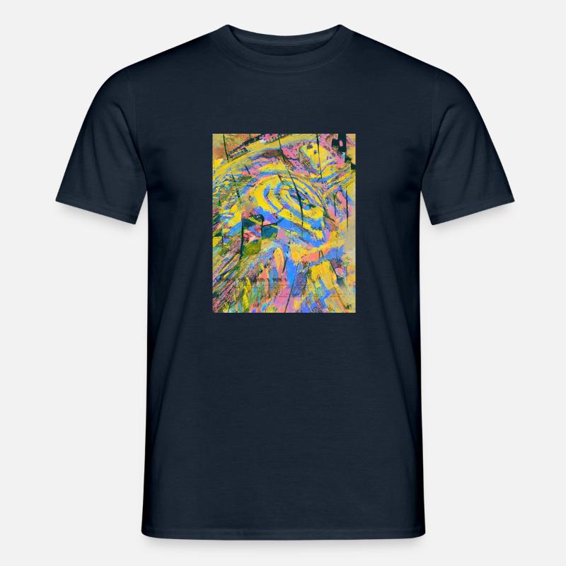 Noctis 1 abstraktes Farbdesign - Männer T-Shirt - Navy