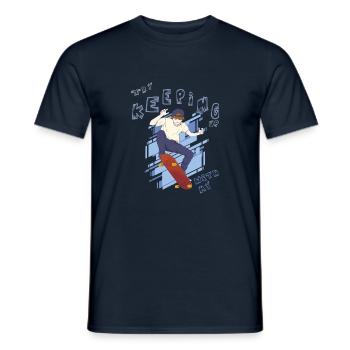 Skateboarding Cadeaux for cool skaters - Men's T-Shirt - navy - Front - AI Model Male 178 light (178cm)