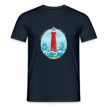 Lighthouse. Sea. Sea Holidays - Men's T-Shirt - navy - Front - AI Model Male 178 light (178cm)