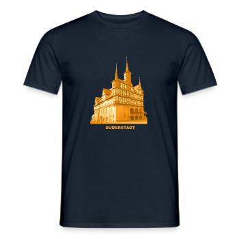 Duderstadt Rathaus - Männer T-Shirt - Navy - Vorne - AI Model Male 178 light (178cm)