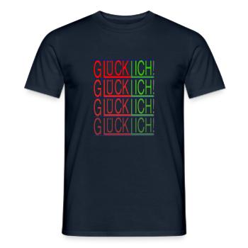 Glücklich - Ich / Glück + Ich = GlücklIch - Männer T-Shirt - Navy - Vorne - AI Model Male 178 light (178cm)