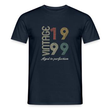 Cadeau d’anniversaire 25 ans - 1999 - T-shirt homme - marine - Devant - AI Model Male 178 light (178cm)