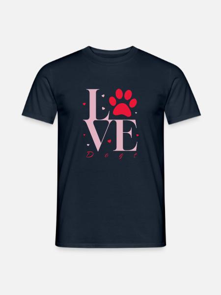 Hundeliebe @ Markus - Männer T-Shirt - Navy