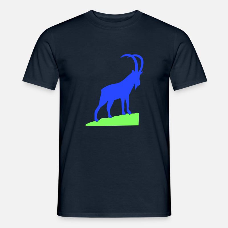 steinbock - Männer T-Shirt - Navy