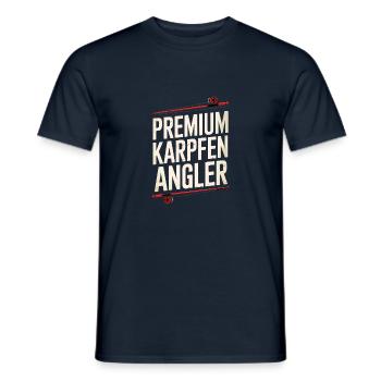 Premium Karpfen Angler - Männer T-Shirt - Navy - Vorne - AI Model Male 178 light (178cm)