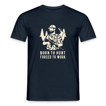 Born to hunt - Men's T-Shirt - navy - Front - AI Model Male 178 light (178cm)