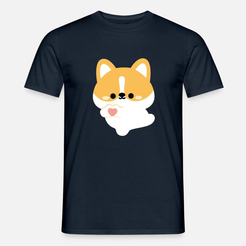 Liebe Corgi - Männer T-Shirt - Navy