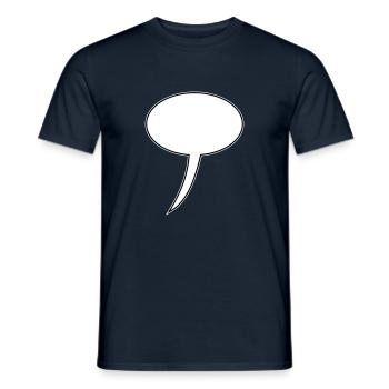 Speech Bubble Design Long - Men's T-Shirt - navy - Front - AI Model Male 178 light (178cm)