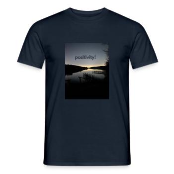 Positivity Lake View - Men's T-Shirt - navy - Front - AI Model Male 178 light (178cm)