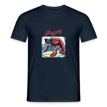 Crevettes, le meilleur jeu de mots - T-shirt homme - marine - Devant - AI Model Male 178 light (178cm)