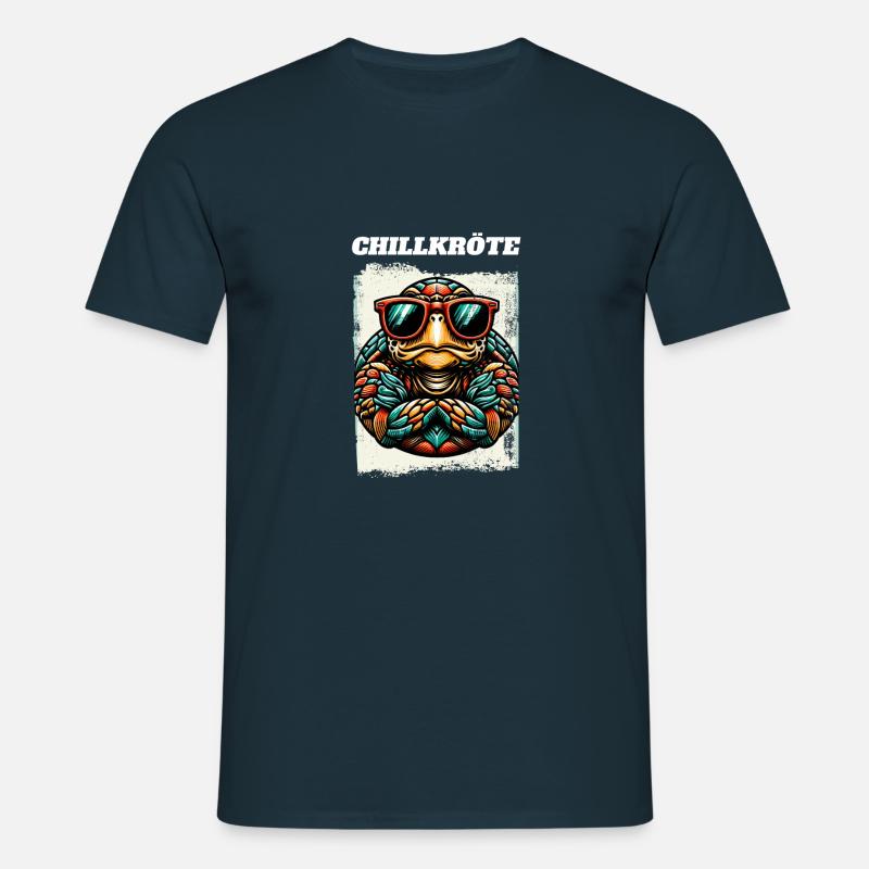 Chill Toad Turtle - Men's T-Shirt - navy