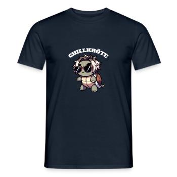 Chill Toad Turtle - Men's T-Shirt - navy - Front - AI Model Male 178 light (178cm)