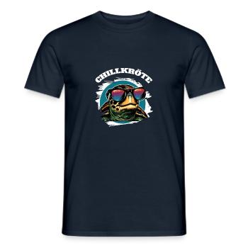 Chill Toad Turtle - Men's T-Shirt - navy - Front - AI Model Male 178 light (178cm)
