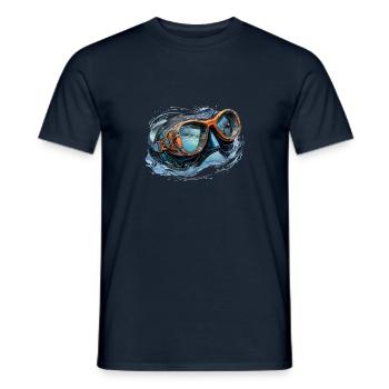 Swimming goggles - Men's T-Shirt - navy - Front - AI Model Male 178 light (178cm)