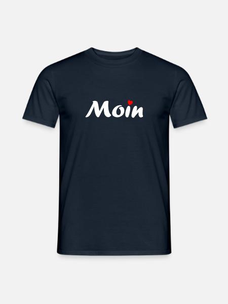Moin mit Herz - Männer T-Shirt - Navy
